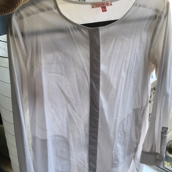 🆑 [4/$20] English Laundry White Scoop Neck Button-up Long sleeve blouse - Picture 3 of 6